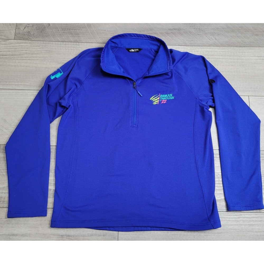 🌲 The Noth Face 1/4 Zip Mens XL Blue Performance Stretch Pull Over Gorpcore